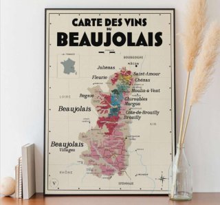 Carte des vins du Beaujolais 