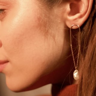 BOUCLES U CHAINE PERLE