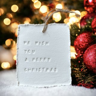 Plaque « We wish you a merry Christmas »
