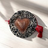Marron brillant motif fleurie 